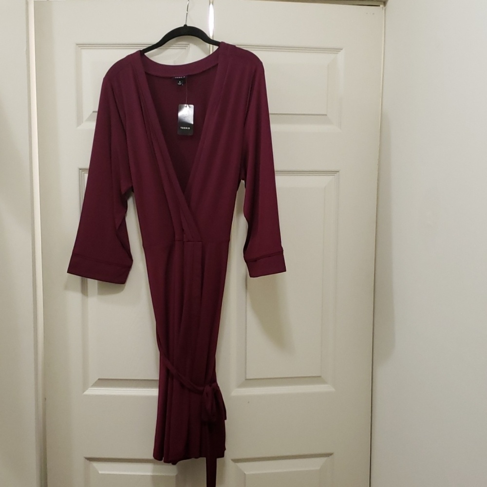 NWT Torrid Burgundy Wrap Dress